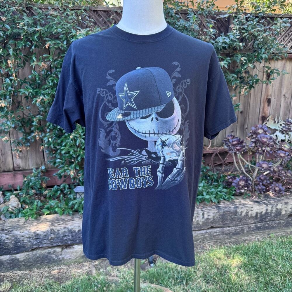Jack Skellington Fear The Dallas Cowboys NFL Football T-shirt Men's Size XL
